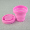 Collapsible Folding Cup Pink Silicone Portable Telescopic