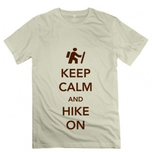 100 % Cotton Pre-cotton Promotion Unique T-shirt Keep Calm and Hike